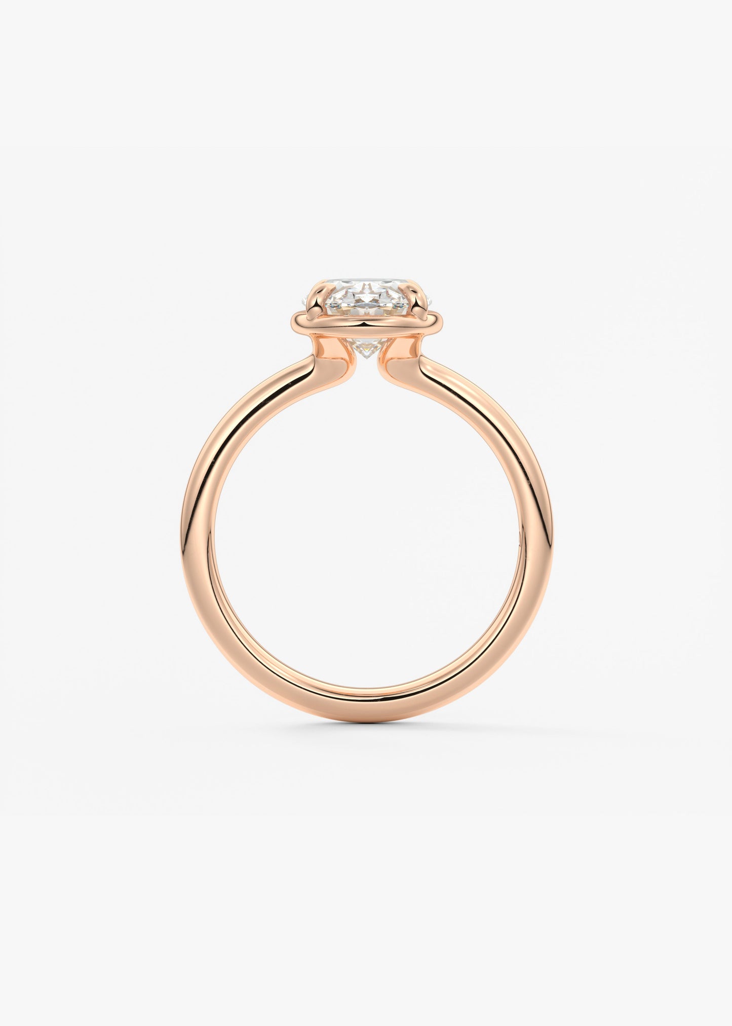 Oval Solitaire With Raised Basket Gallery Lab Grown Diamond Engagement Ring