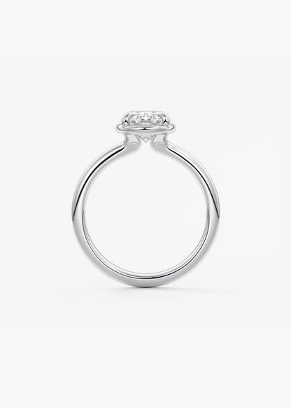 Oval Solitaire With Raised Basket Gallery Lab Grown Diamond Engagement Ring
