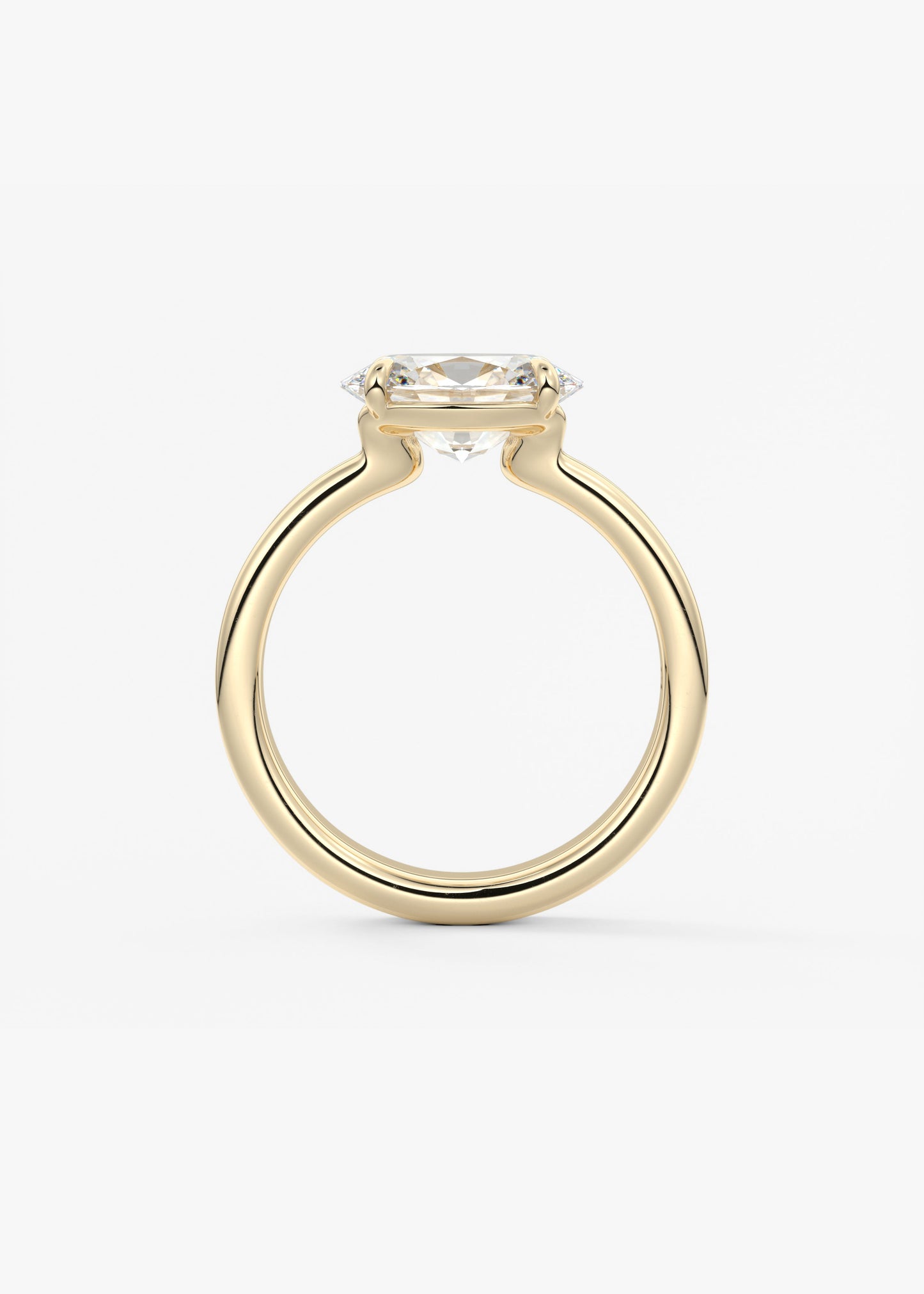 Oval Solitaire With Raised Basket Gallery Lab Grown Diamond Engagement Ring
