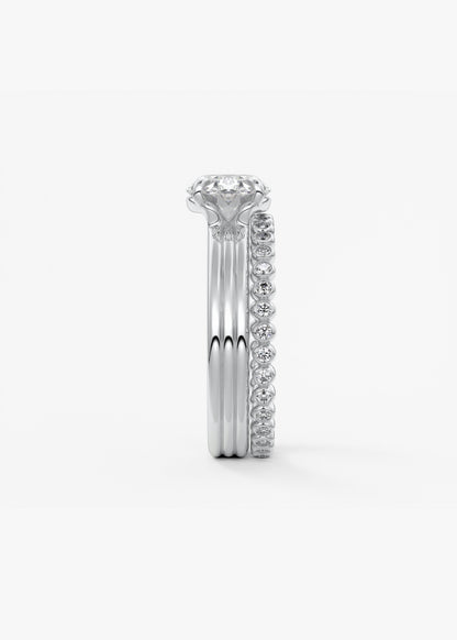 Oval Solitaire With Raised Basket Gallery Lab Grown Diamond Engagement Ring