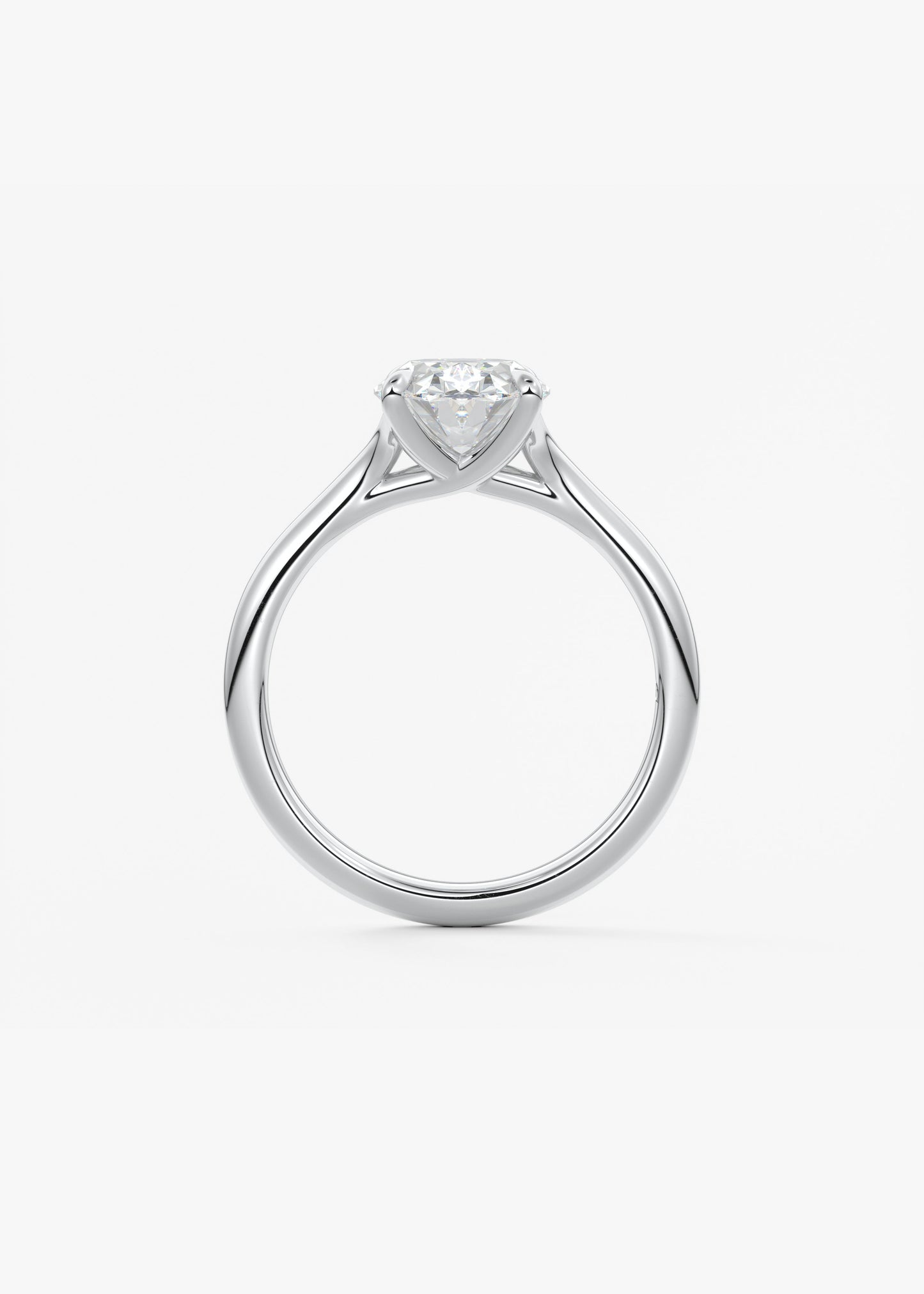 Oval Solitaire With Raised Basket Gallery Lab Grown Diamond Engagement Ring