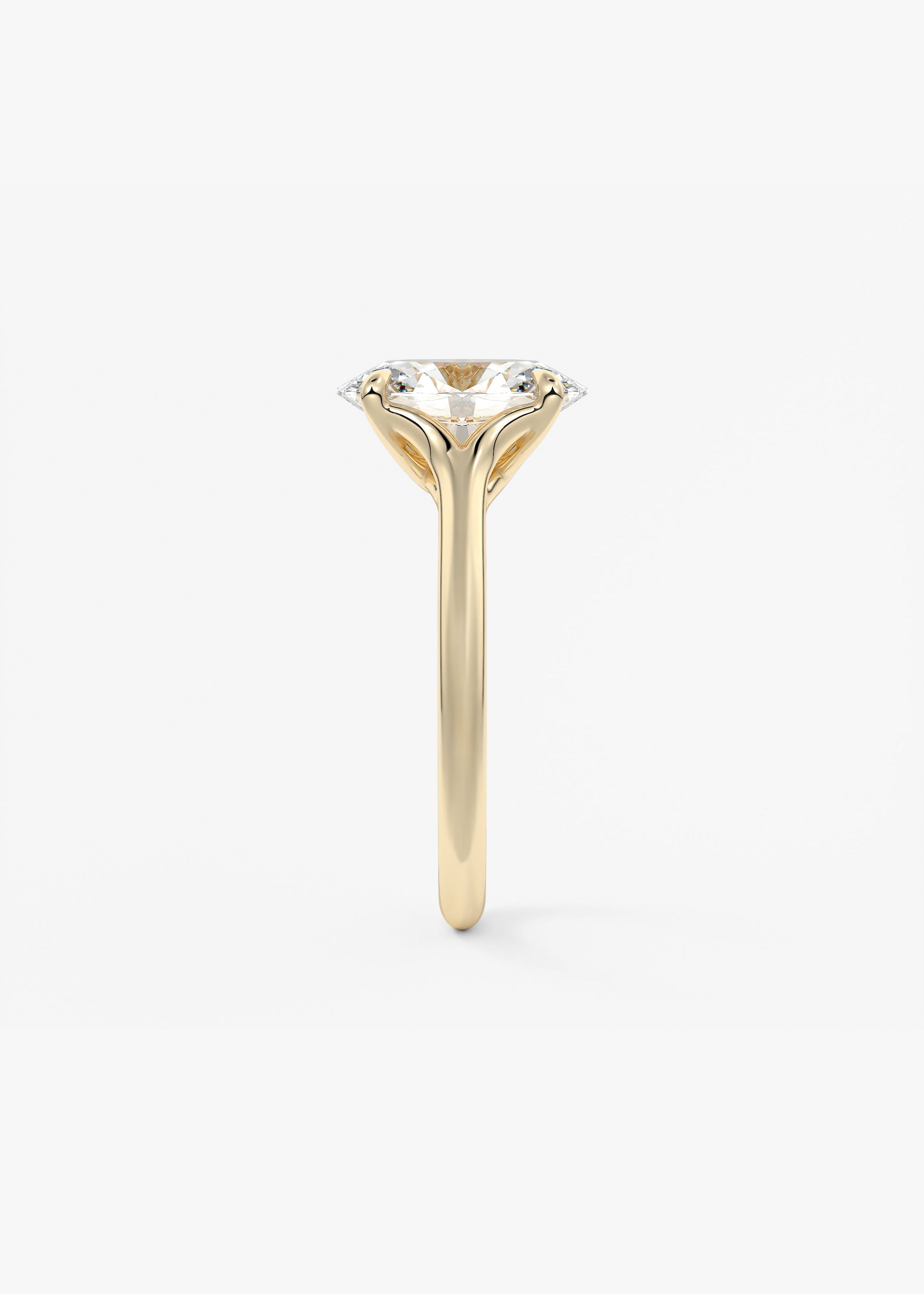 Oval Solitaire With Raised Basket Gallery Lab Grown Diamond Engagement Ring
