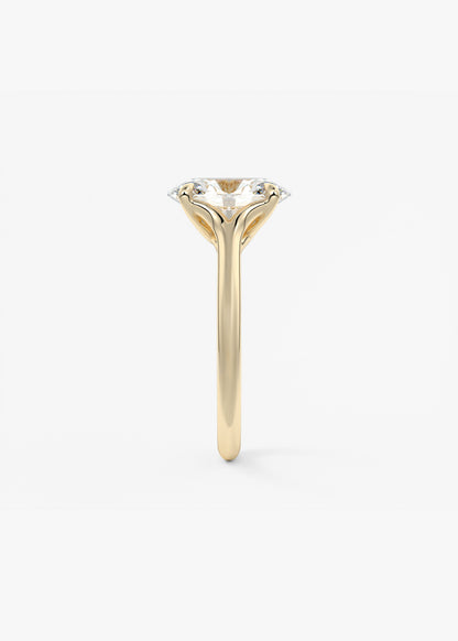 Oval Solitaire With Raised Basket Gallery Lab Grown Diamond Engagement Ring