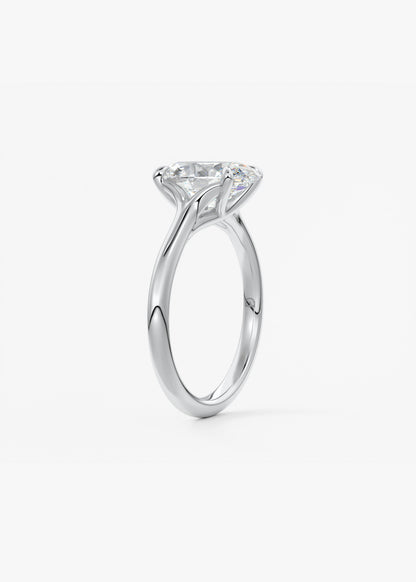 Oval Solitaire With Raised Basket Gallery Lab Grown Diamond Engagement Ring