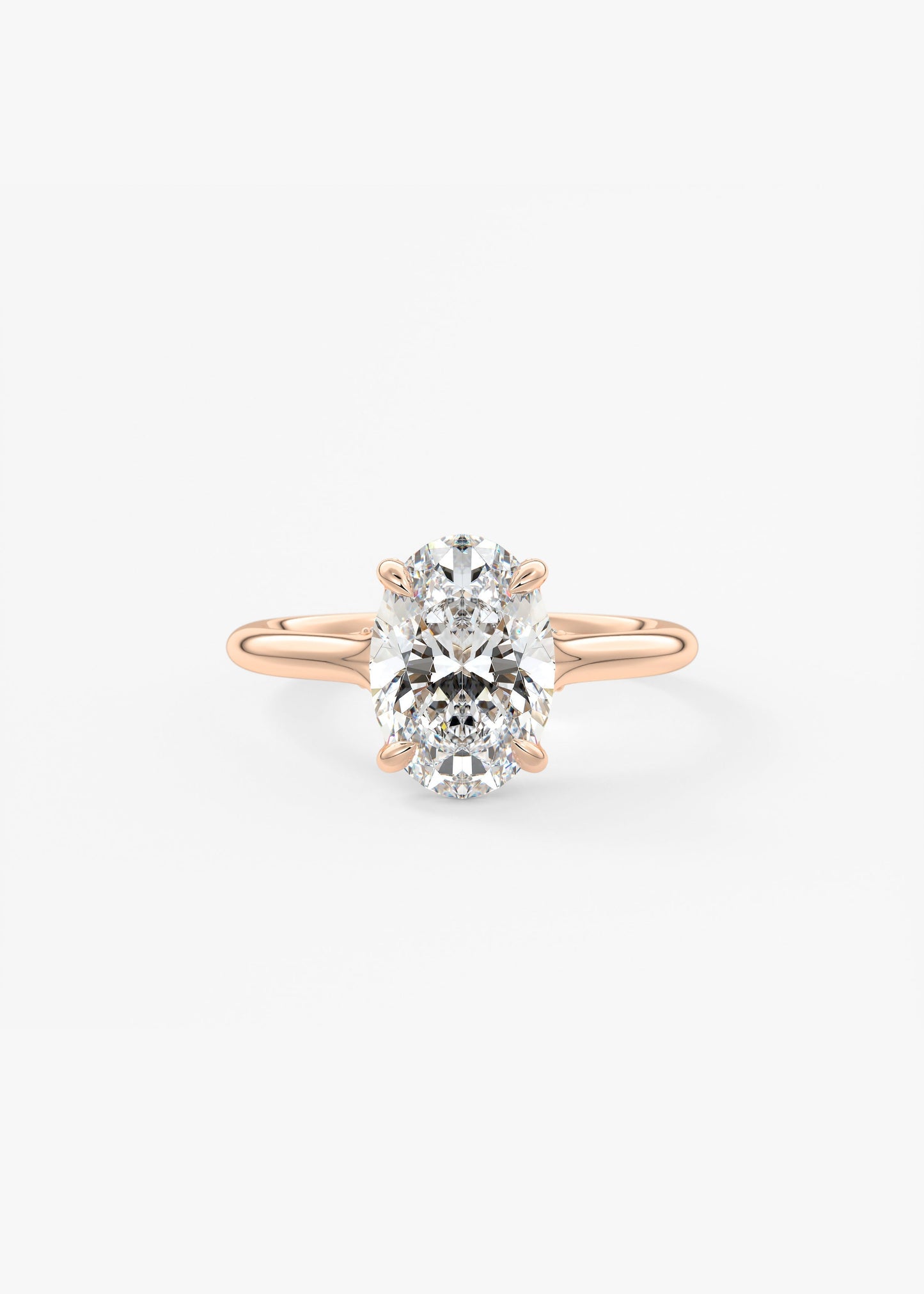Oval Solitaire With Raised Basket Gallery Lab Grown Diamond Engagement Ring