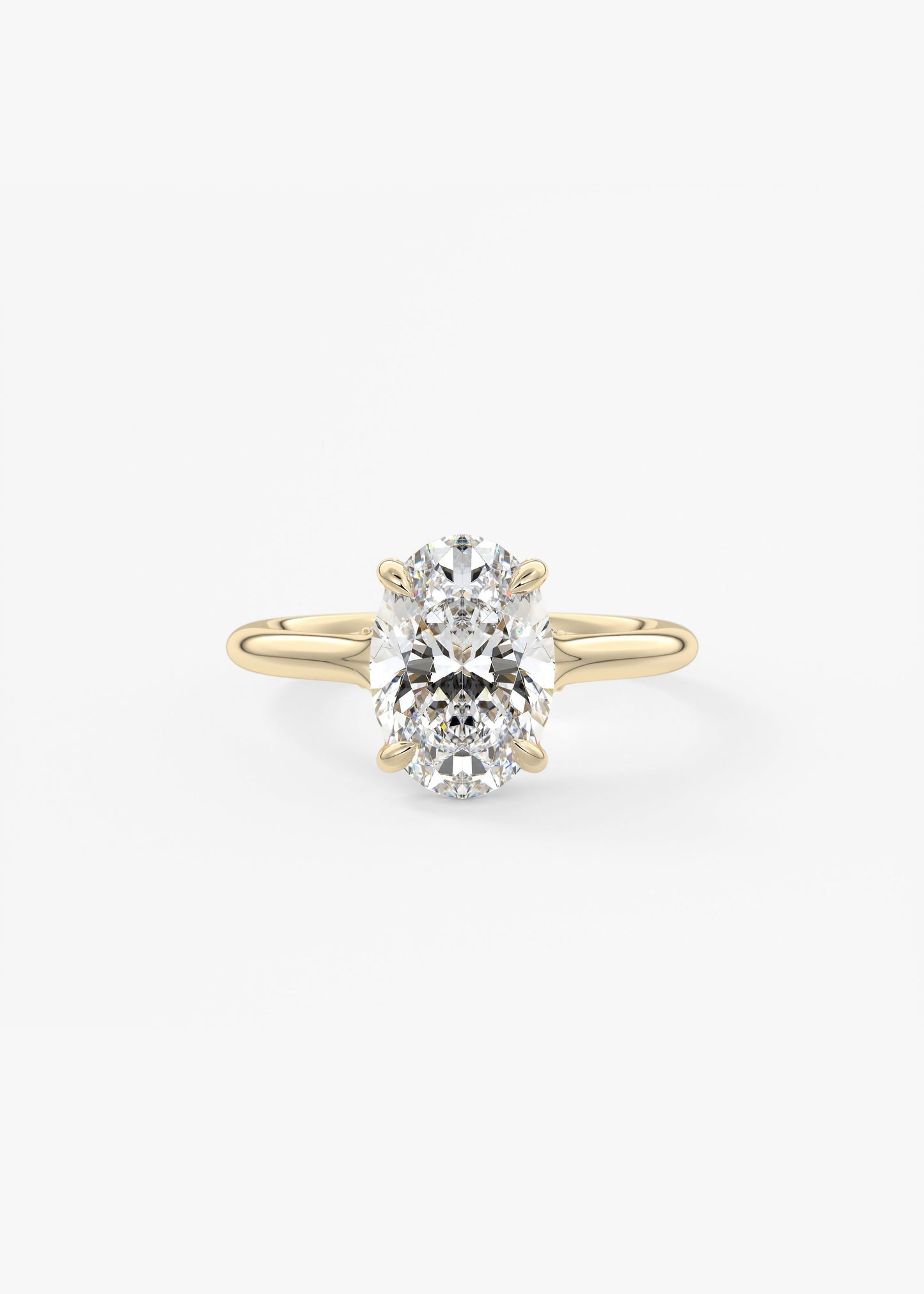 Oval Solitaire With Raised Basket Gallery Lab Grown Diamond Engagement Ring