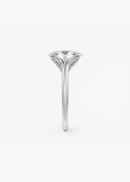 Oval Solitaire With Raised Basket Gallery Lab Grown Diamond Engagement Ring