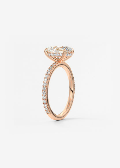 Oval Solitaire With Raised Basket Gallery Lab Grown Diamond Engagement Ring