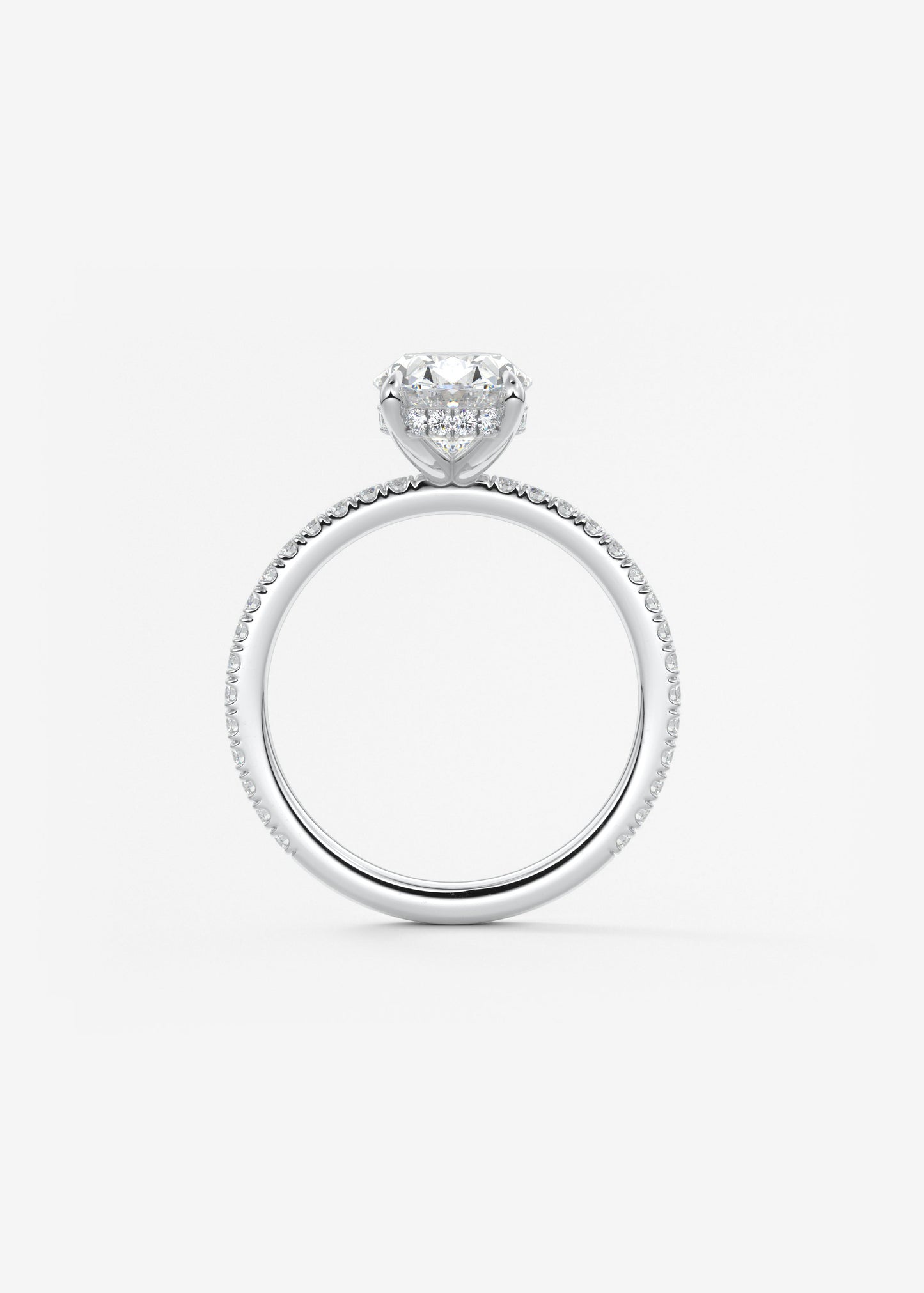 Oval Solitaire With Raised Basket Gallery Lab Grown Diamond Engagement Ring