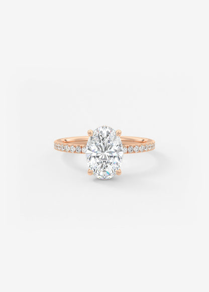 Oval Solitaire With Raised Basket Gallery Lab Grown Diamond Engagement Ring