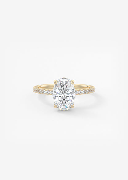 Oval Solitaire With Raised Basket Gallery Lab Grown Diamond Engagement Ring