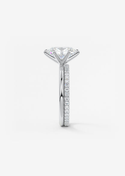 Oval Solitaire With Raised Basket Gallery Lab Grown Diamond Engagement Ring