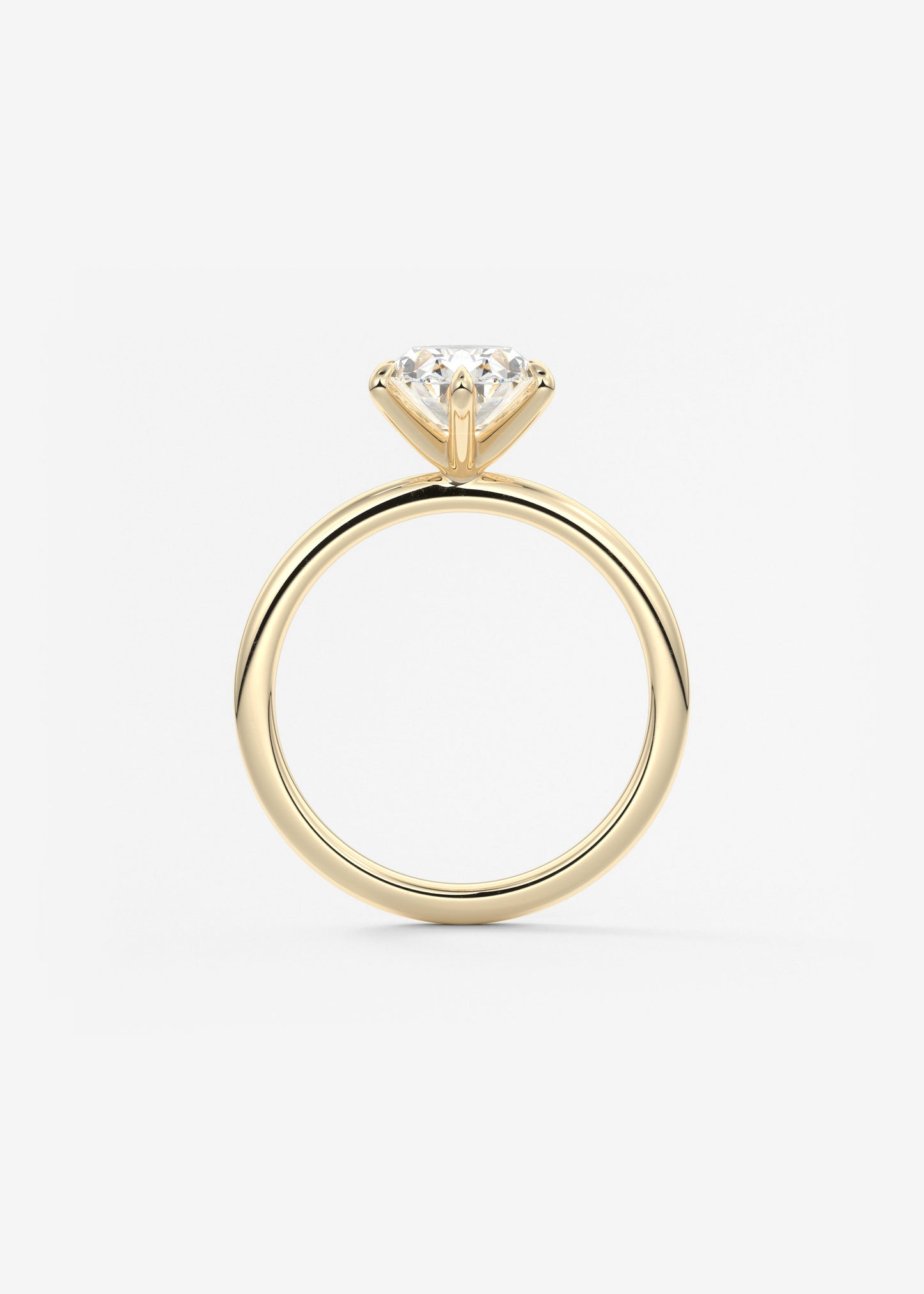 Oval Solitaire With Raised Basket Gallery Lab Grown Diamond Engagement Ring