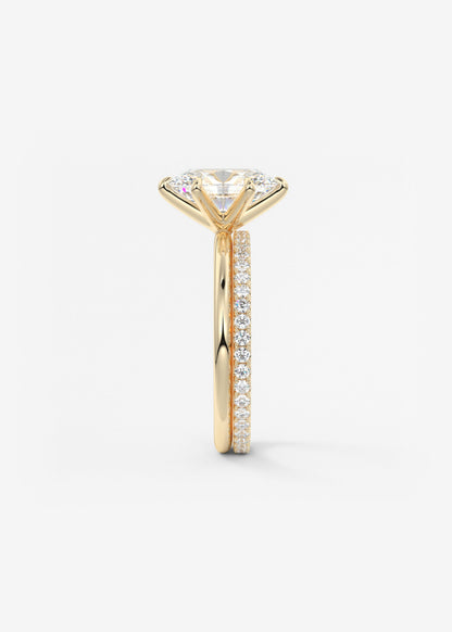 Oval Solitaire With Raised Basket Gallery Lab Grown Diamond Engagement Ring