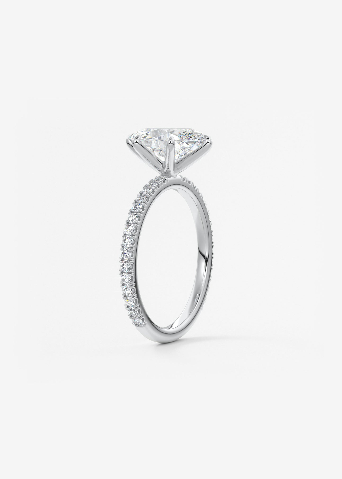 Oval Solitaire With Raised Basket Gallery Lab Grown Diamond Engagement Ring