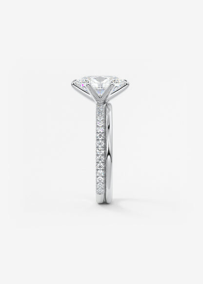 Oval Solitaire With Raised Basket Gallery Lab Grown Diamond Engagement Ring