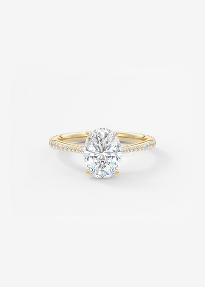 Oval Solitaire With Raised Basket Gallery Lab Grown Diamond Engagement Ring