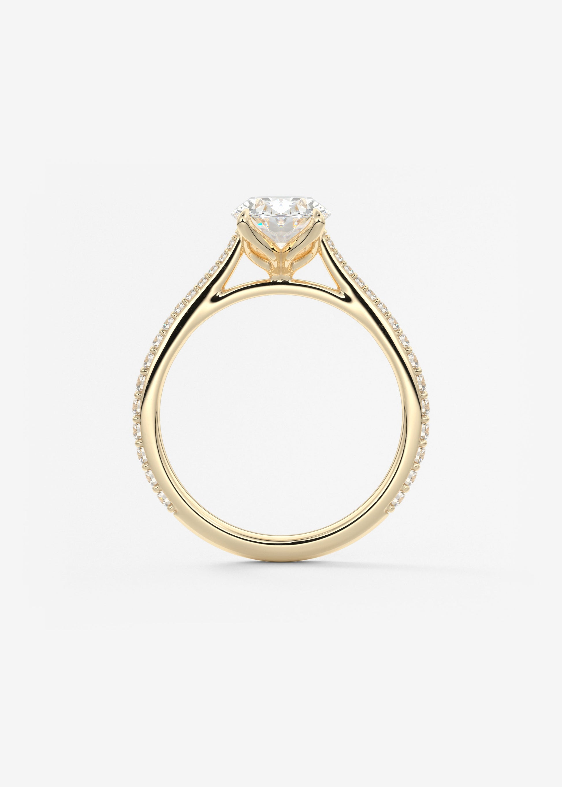 Oval Solitaire With Raised Basket Gallery Lab Grown Diamond Engagement Ring