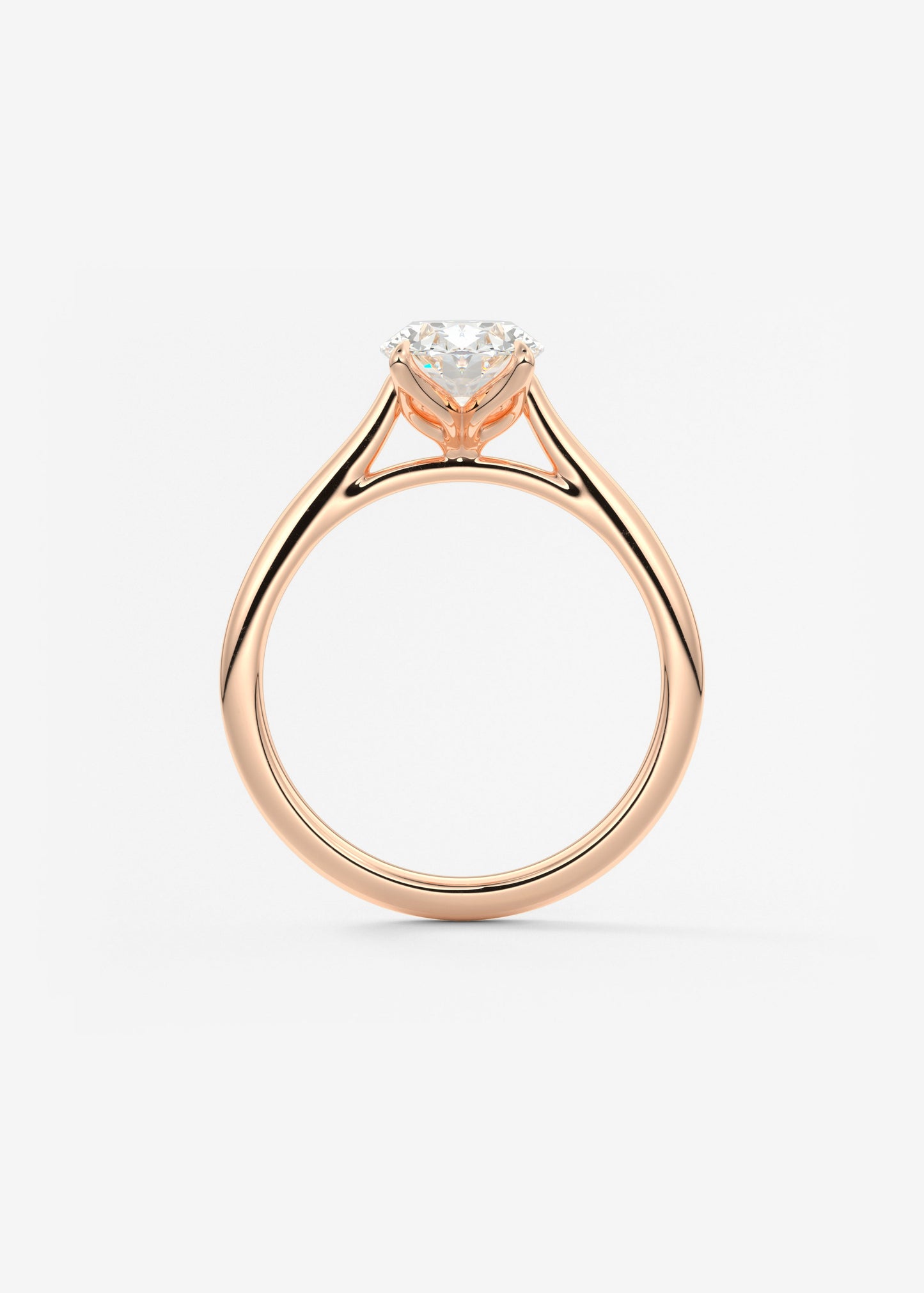 Oval Solitaire With Raised Basket Gallery Lab Grown Diamond Engagement Ring