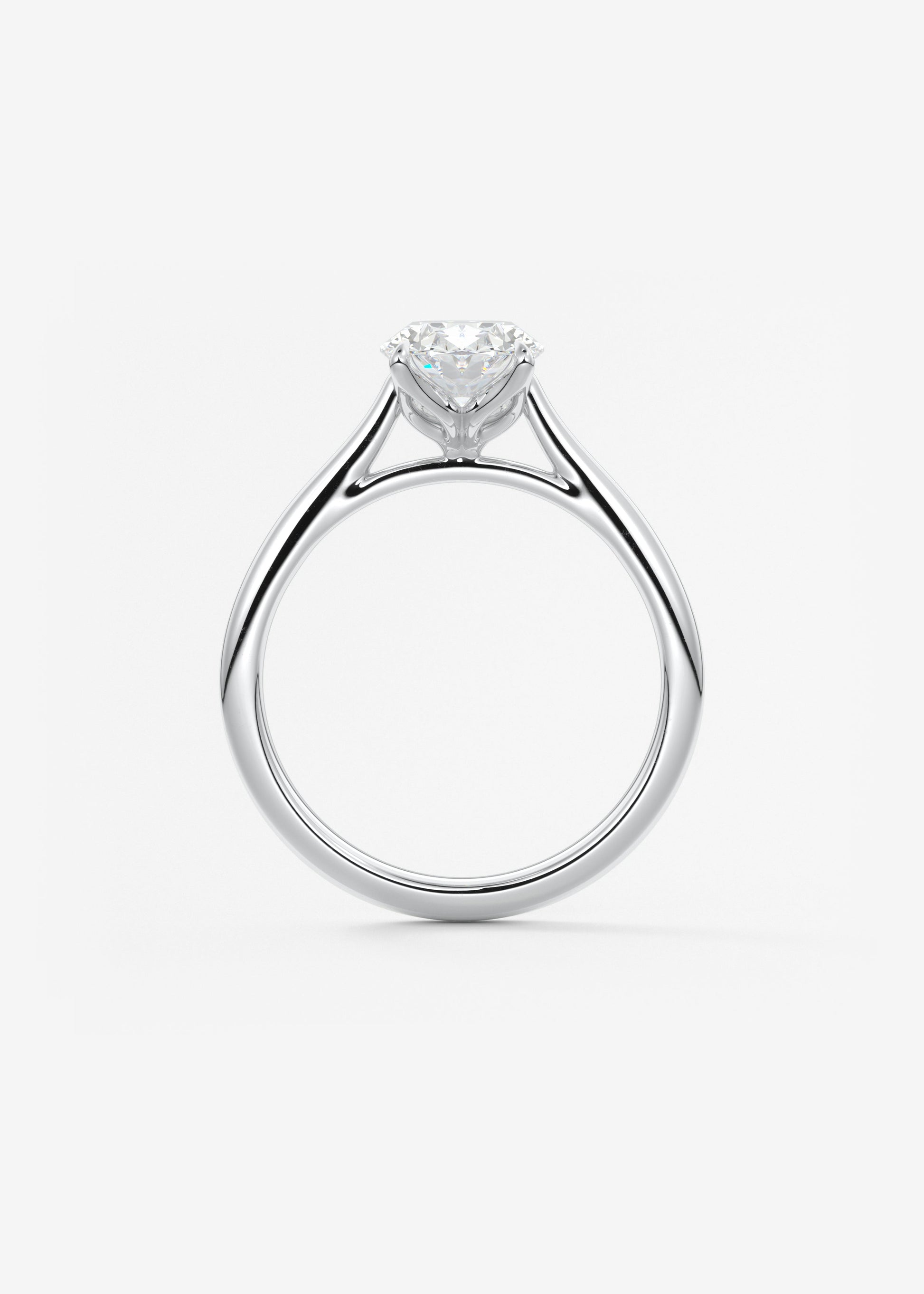 Oval Solitaire With Raised Basket Gallery Lab Grown Diamond Engagement Ring