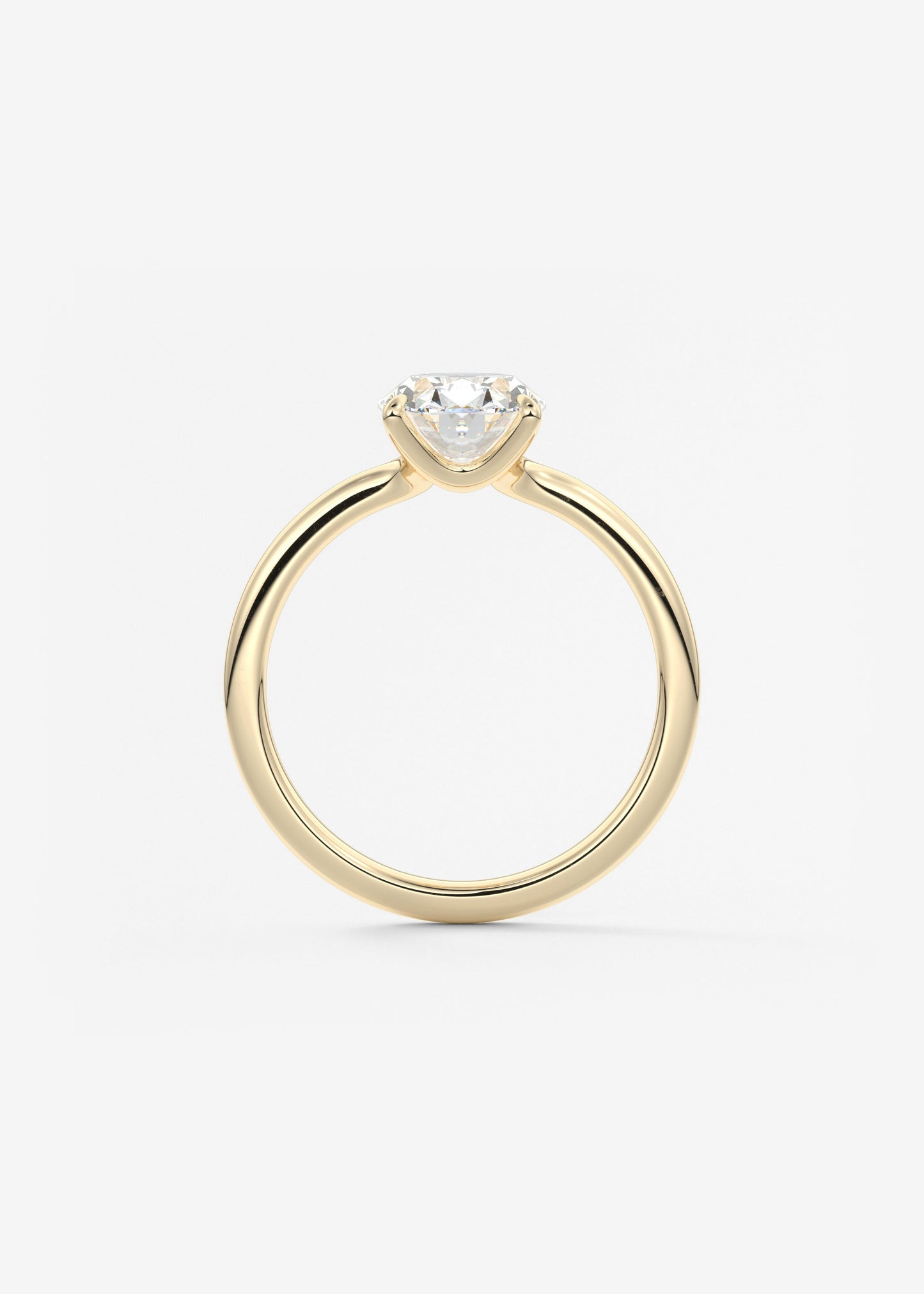 Oval Solitaire With Raised Basket Gallery Lab Grown Diamond Engagement Ring