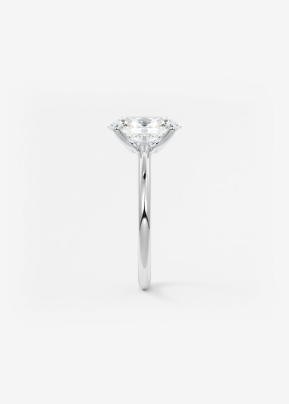 Oval Solitaire With Raised Basket Gallery Lab Grown Diamond Engagement Ring