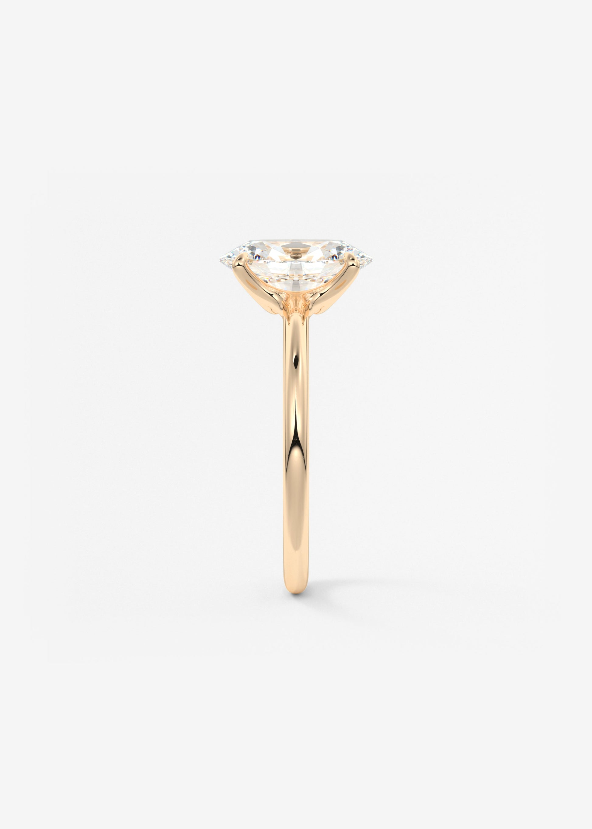Oval Solitaire With Raised Basket Gallery Lab Grown Diamond Engagement Ring