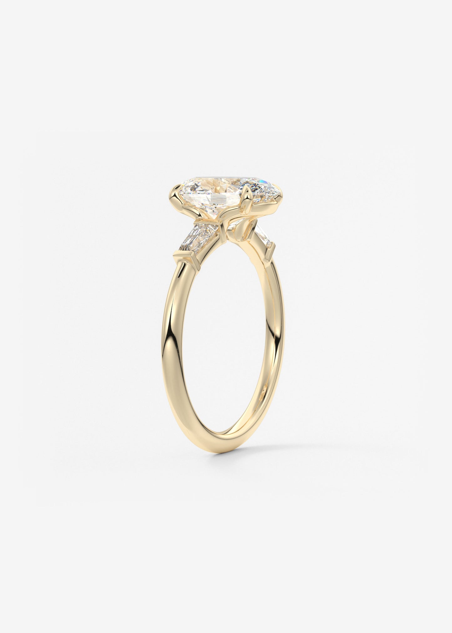 Oval Solitaire With Raised Basket Gallery Lab Grown Diamond Engagement Ring