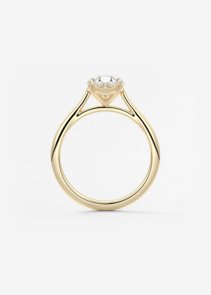 Oval Solitaire With Raised Basket Gallery Lab Grown Diamond Engagement Ring