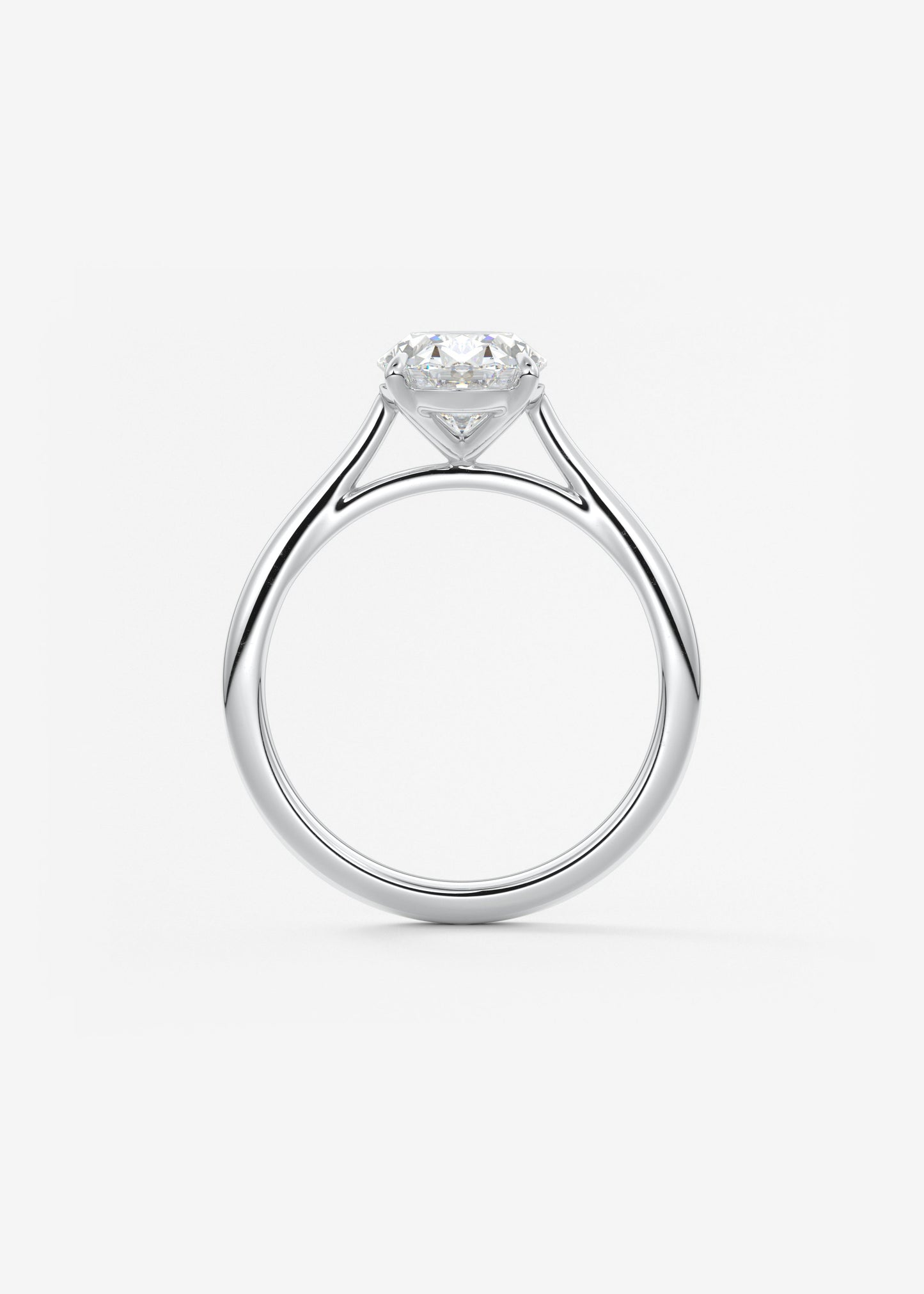 Oval Solitaire With Raised Basket Gallery Lab Grown Diamond Engagement Ring