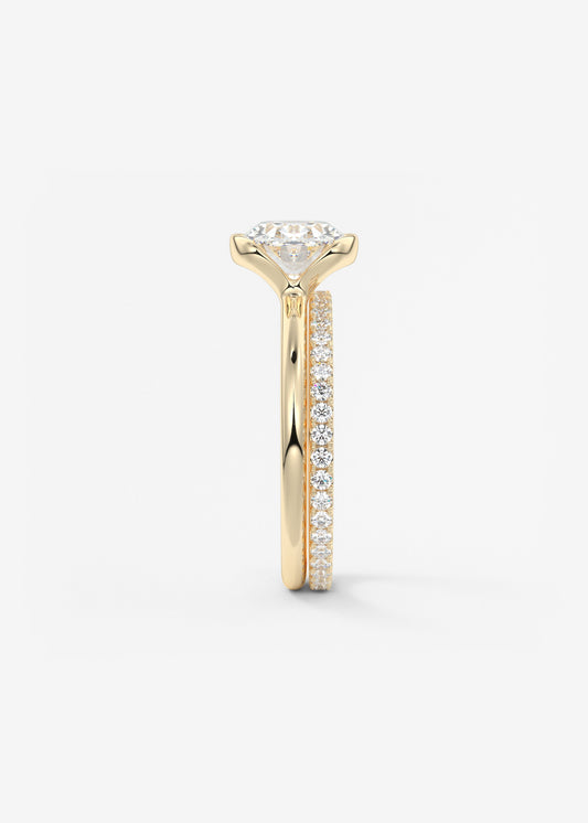 Oval Solitaire With Raised Basket Gallery Lab Grown Diamond Engagement Ring