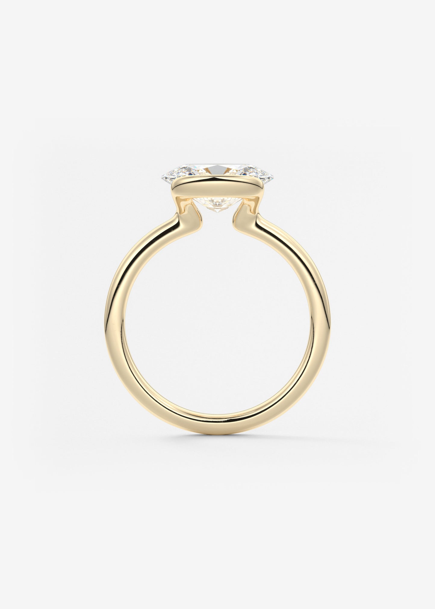 Oval Solitaire With Raised Basket Gallery Lab Grown Diamond Engagement Ring