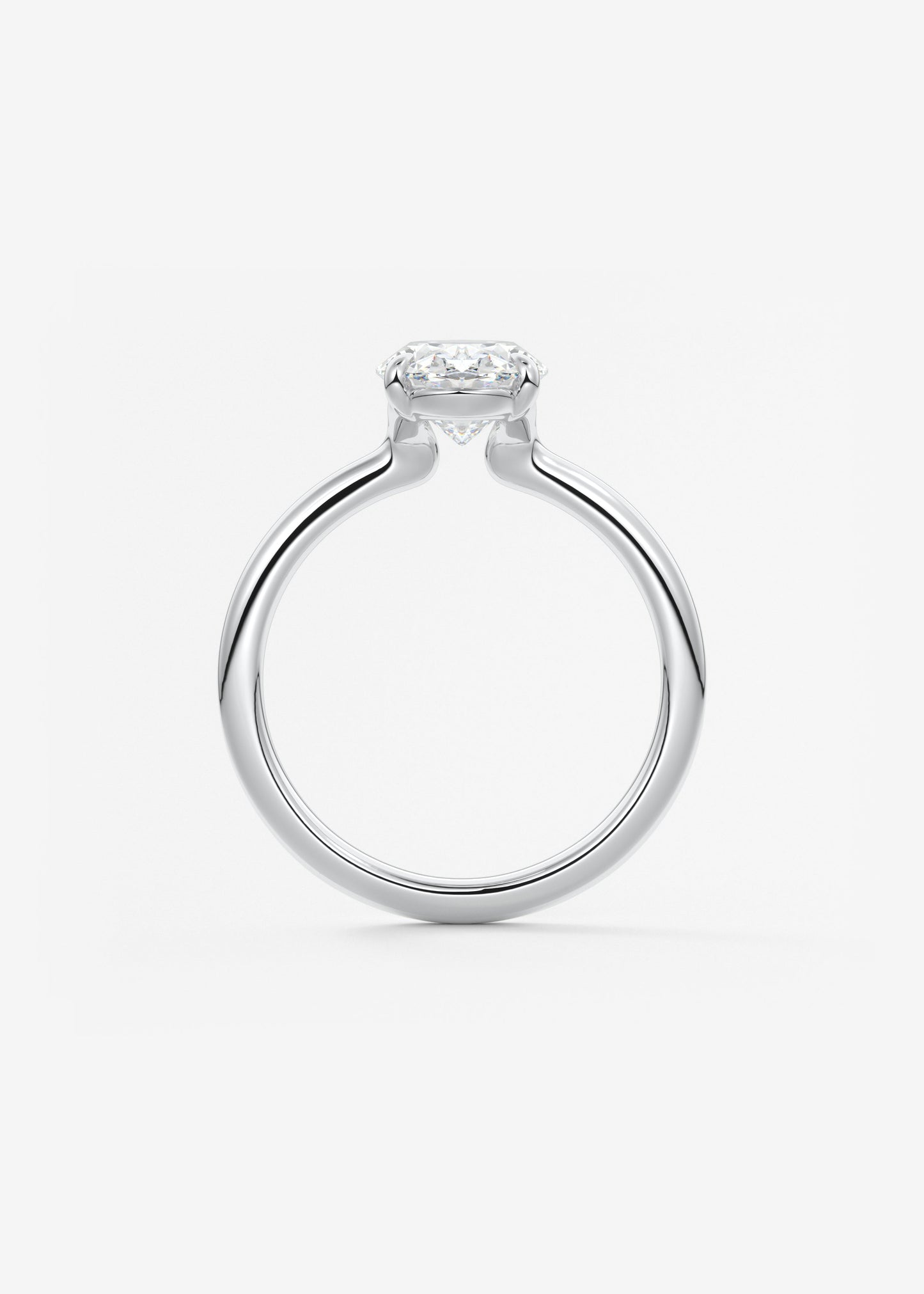 Oval Solitaire With Raised Basket Gallery Lab Grown Diamond Engagement Ring