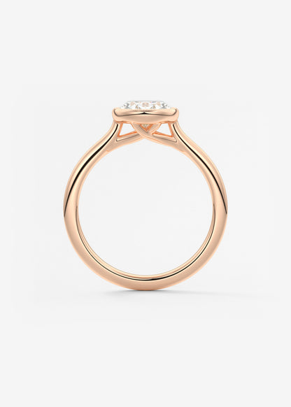 Oval Solitaire With Raised Basket Gallery Lab Grown Diamond Engagement Ring