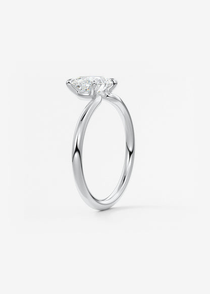 Oval Solitaire With Raised Basket Gallery Lab Grown Diamond Engagement Ring