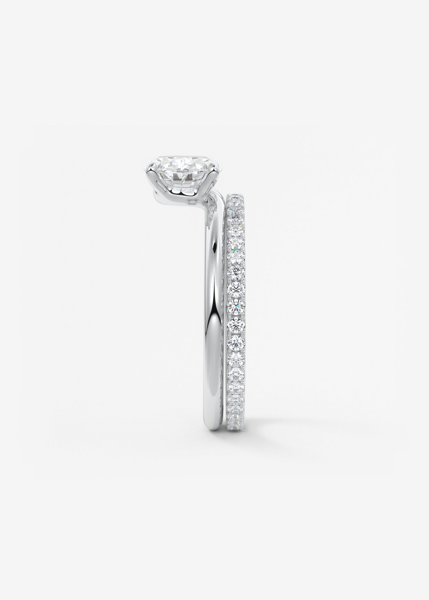 Oval Solitaire With Raised Basket Gallery Lab Grown Diamond Engagement Ring