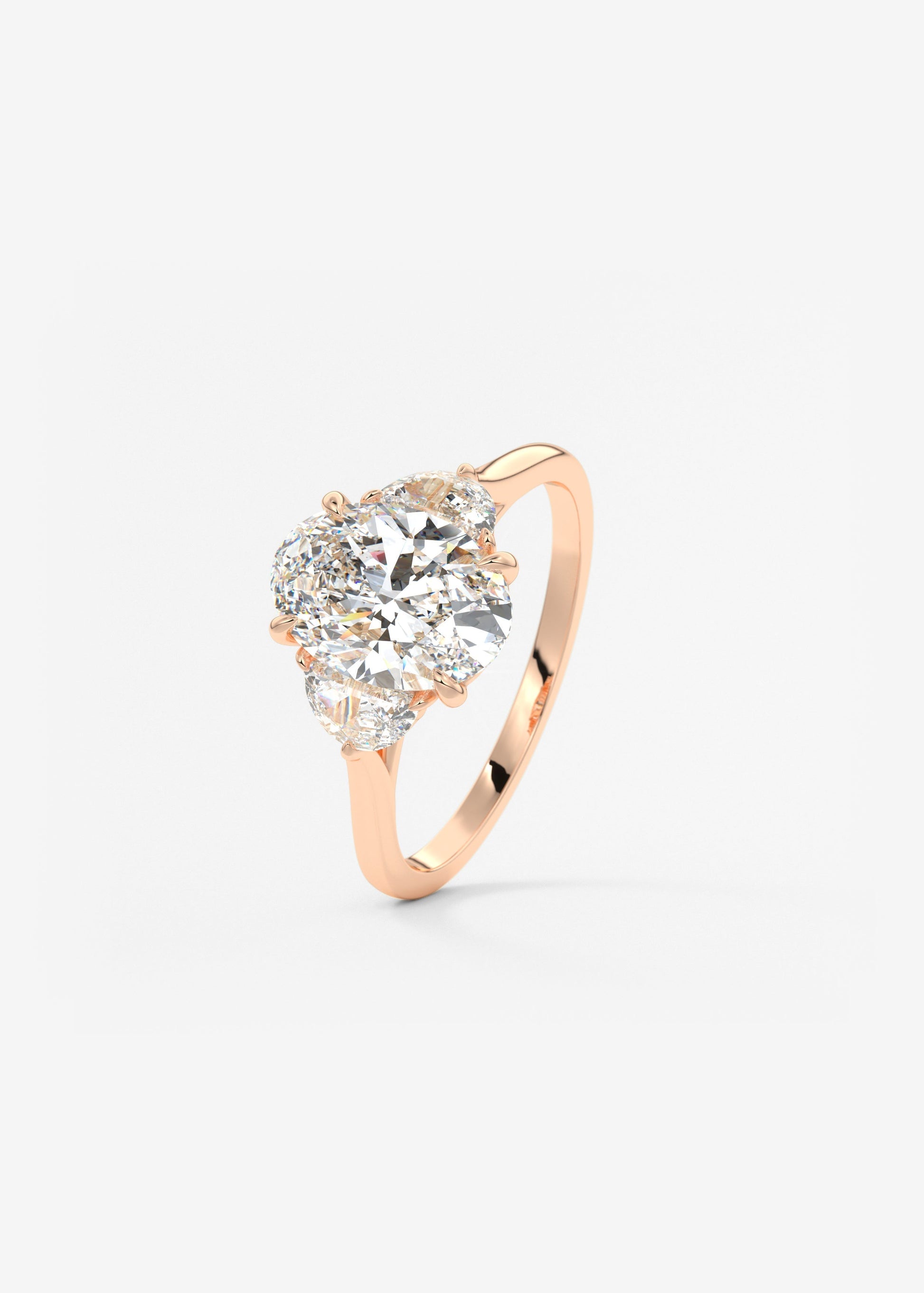 Oval Solitaire With Raised Basket Gallery Lab Grown Diamond Engagement Ring