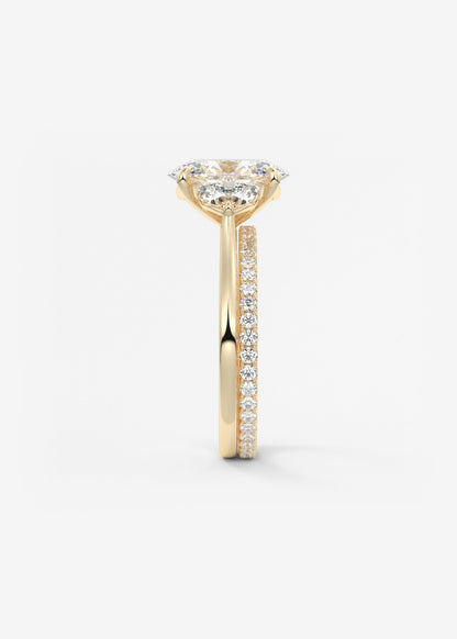 Oval Solitaire With Raised Basket Gallery Lab Grown Diamond Engagement Ring