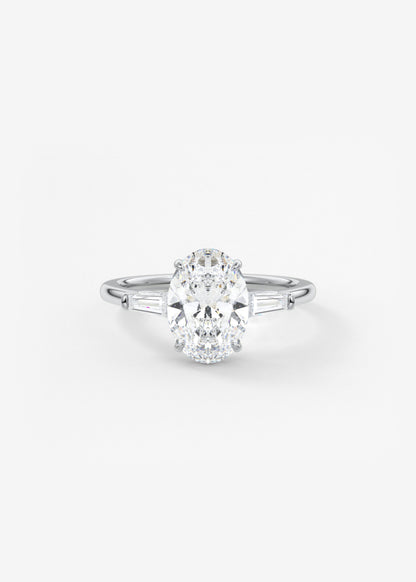 Oval Solitaire With Raised Basket Gallery Lab Grown Diamond Engagement Ring