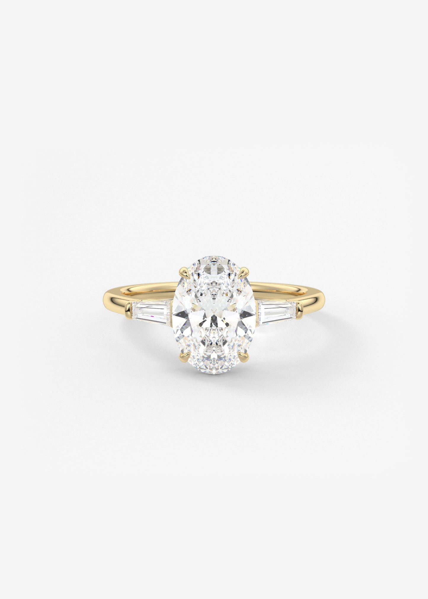Oval Solitaire With Raised Basket Gallery Lab Grown Diamond Engagement Ring