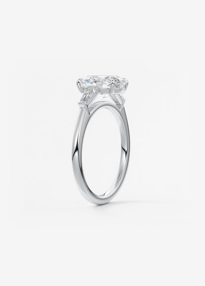 Oval Solitaire With Raised Basket Gallery Lab Grown Diamond Engagement Ring