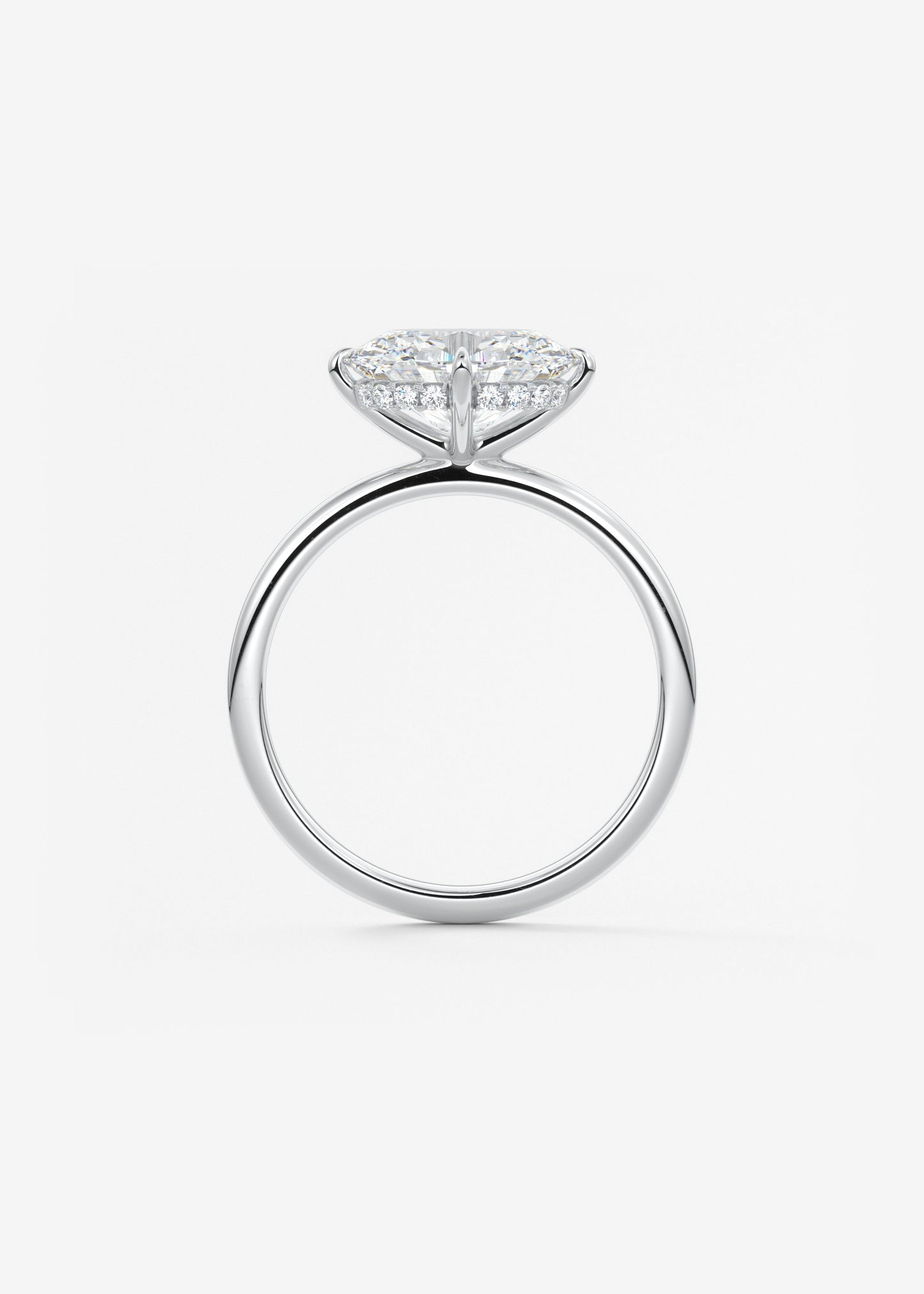Oval Solitaire With Raised Basket Gallery Lab Grown Diamond Engagement Ring