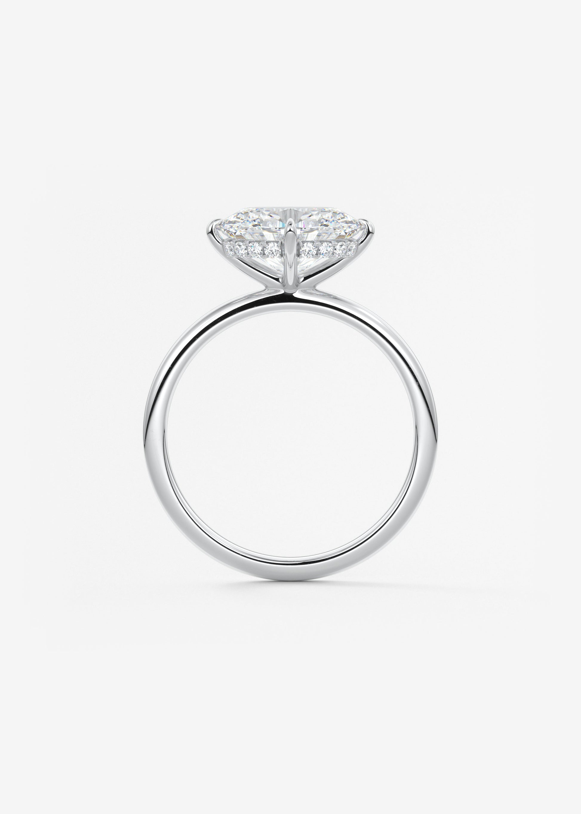 Oval Solitaire With Raised Basket Gallery Lab Grown Diamond Engagement Ring
