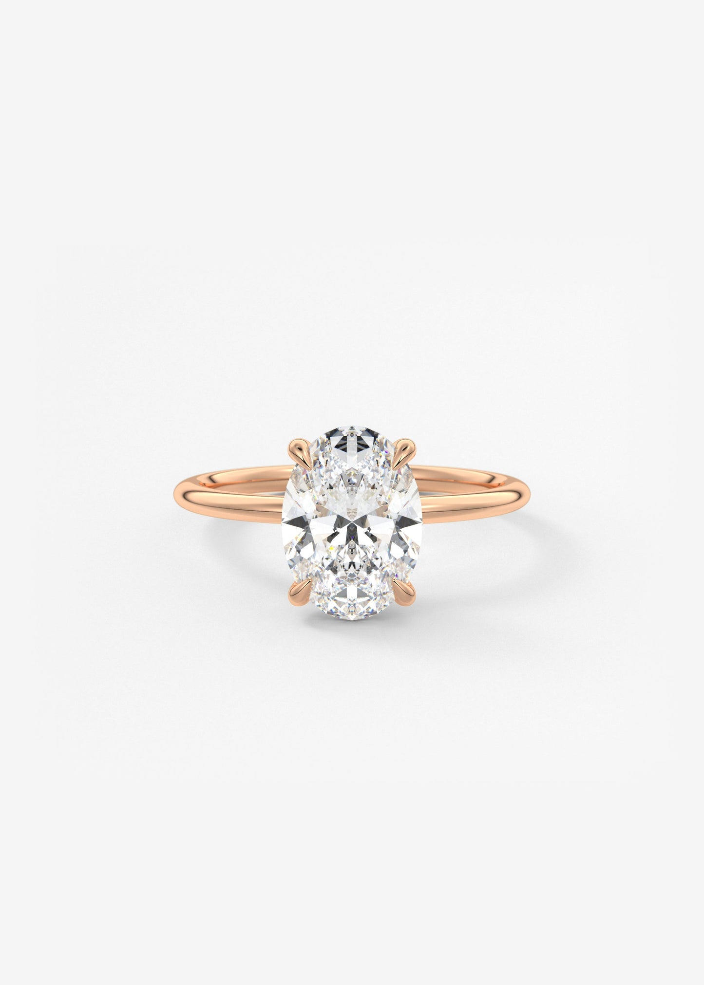 Oval Solitaire With Raised Basket Gallery Lab Grown Diamond Engagement Ring