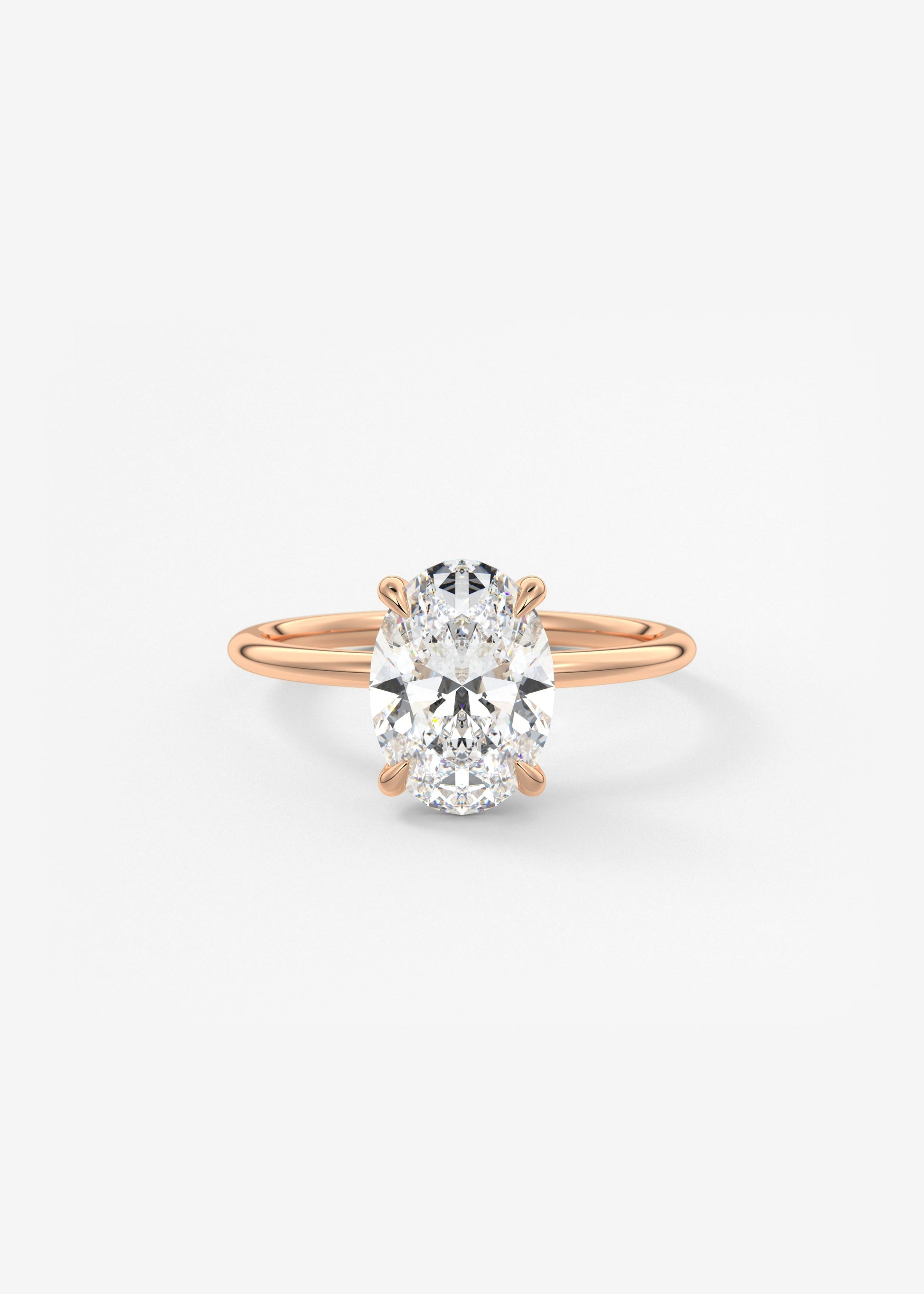 Oval Solitaire With Raised Basket Gallery Lab Grown Diamond Engagement Ring
