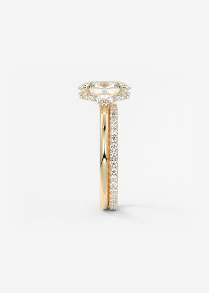 Oval Solitaire With Raised Basket Gallery Lab Grown Diamond Engagement Ring