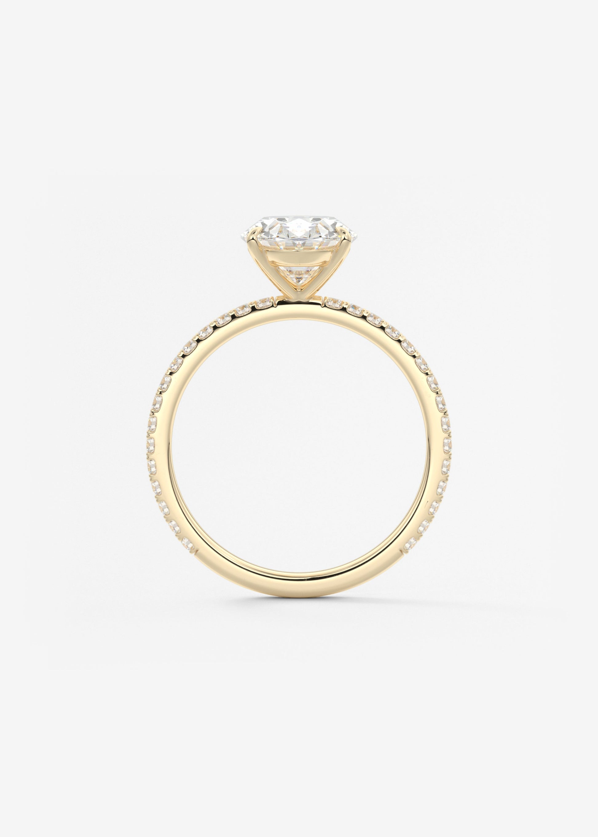 Oval Solitaire With Raised Basket Gallery Lab Grown Diamond Engagement Ring