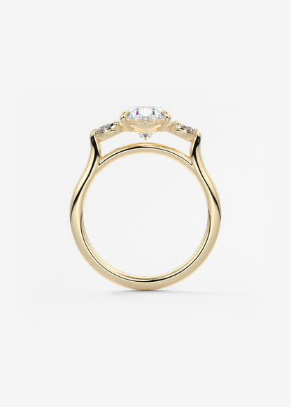 Oval Solitaire With Raised Basket Gallery Lab Grown Diamond Engagement Ring