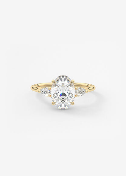Oval Solitaire With Raised Basket Gallery Lab Grown Diamond Engagement Ring