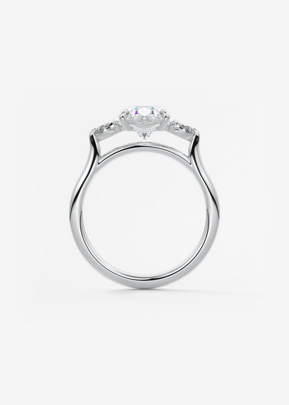 Oval Solitaire With Raised Basket Gallery Lab Grown Diamond Engagement Ring